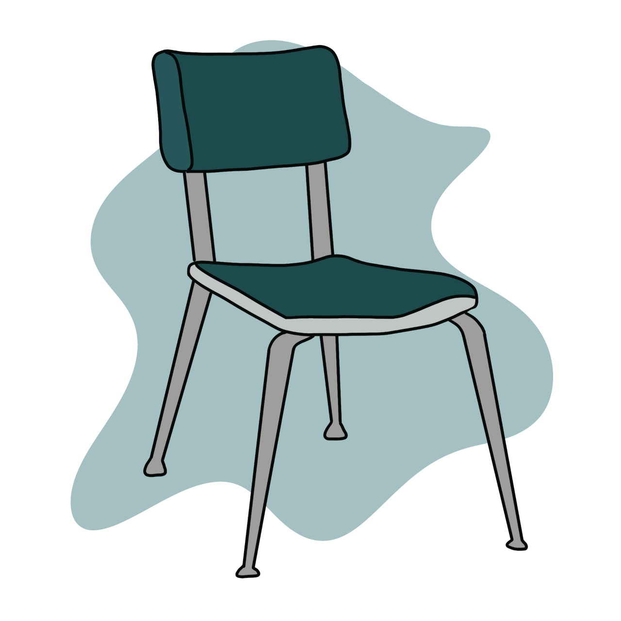 Drawing of a School Chair